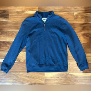 Old Navy Blue Quarter Zip Pullover Sweatshirt size Large